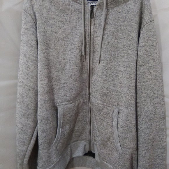 Micokoco Men's Zip Up Hoodie Color Gray Size XL NWT - Picture 5 of 6